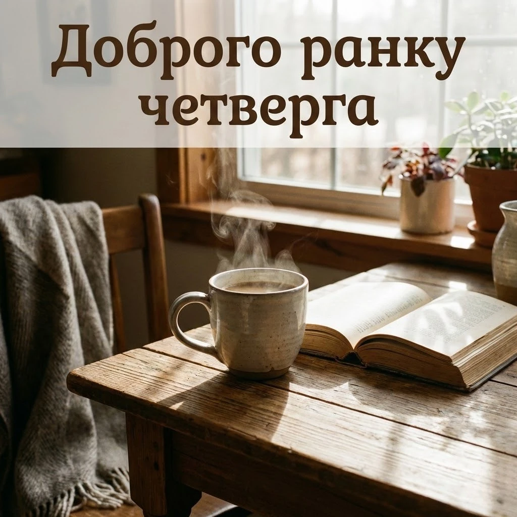 Доброго ранку четверга: найкращі картинки та щирі побажання для піднесеного настрою