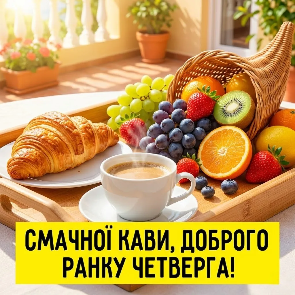 Доброго ранку четверга: найкращі картинки та щирі побажання для піднесеного настрою