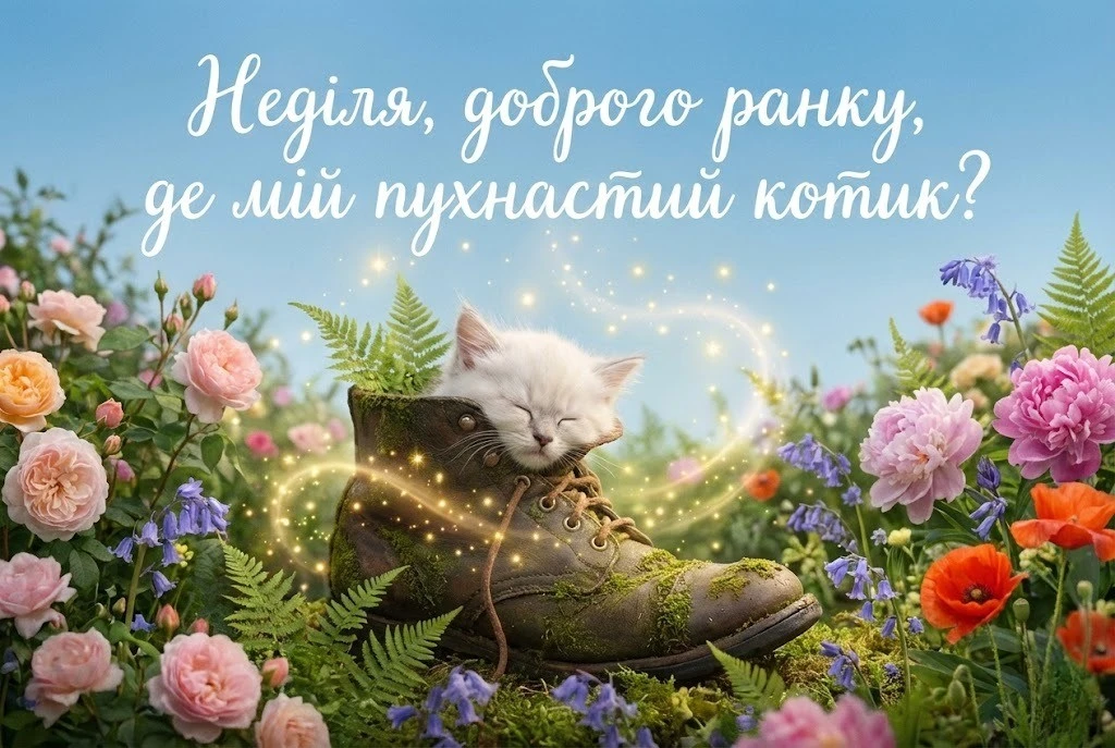 Неділя: доброго ранку та гарного відпочинку у найкращих картинках і побажаннях