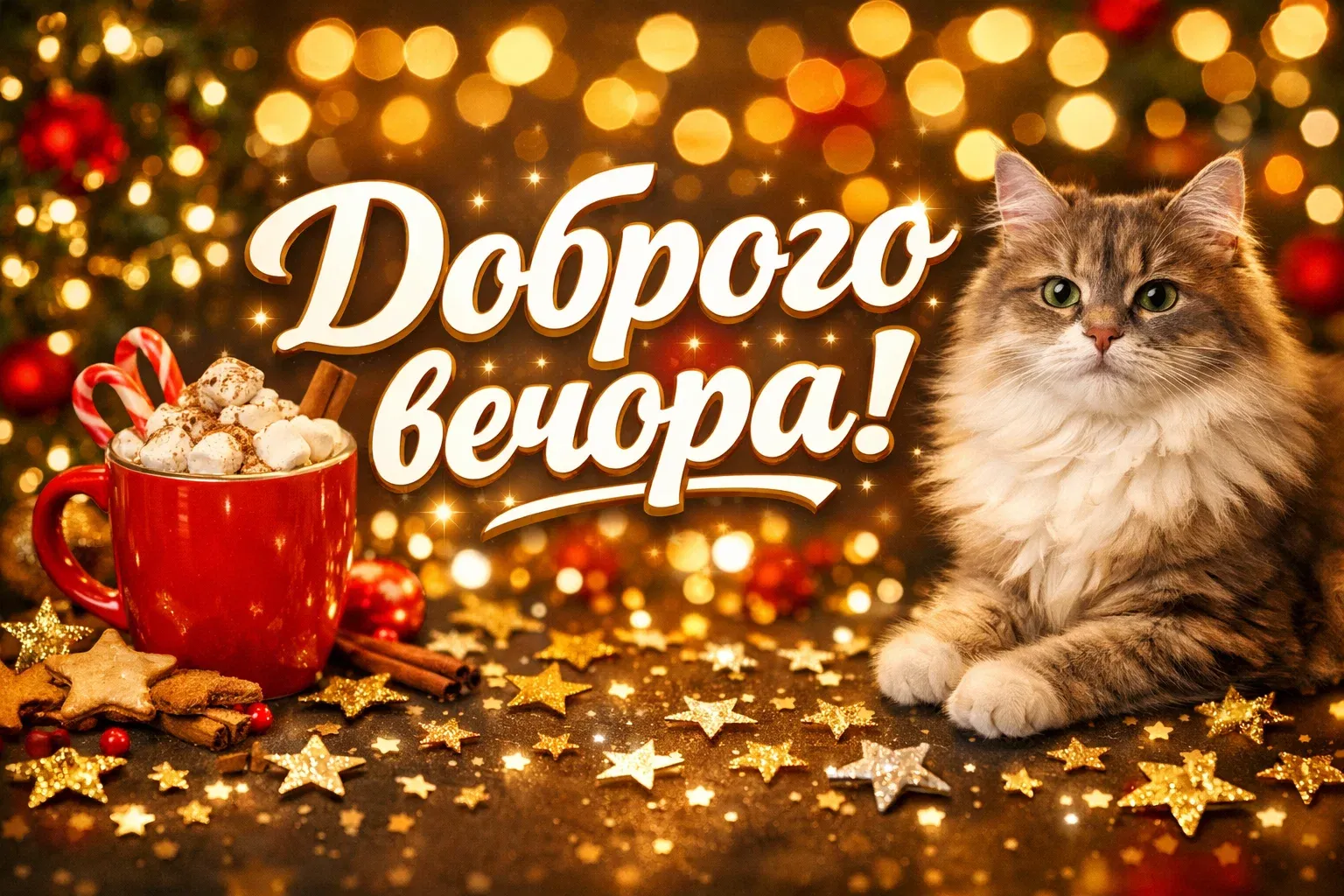 Доброго вечора, тихої ночі: душевні та кумедні картинки для затишного настрою
