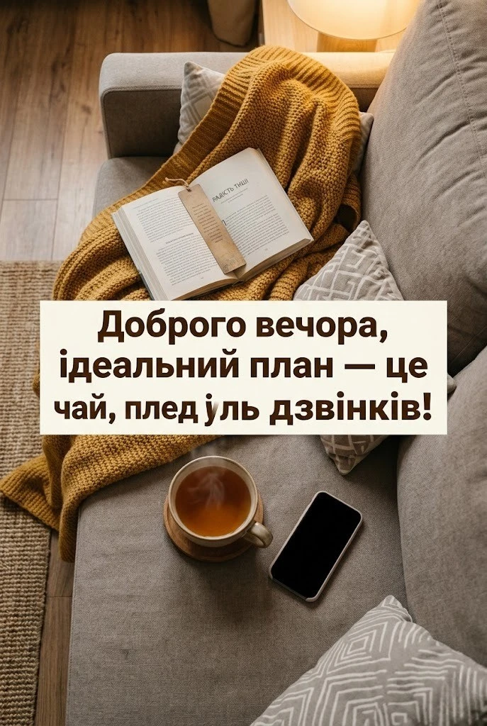 Доброго вечора, тихої ночі: душевні та кумедні картинки для затишного настрою