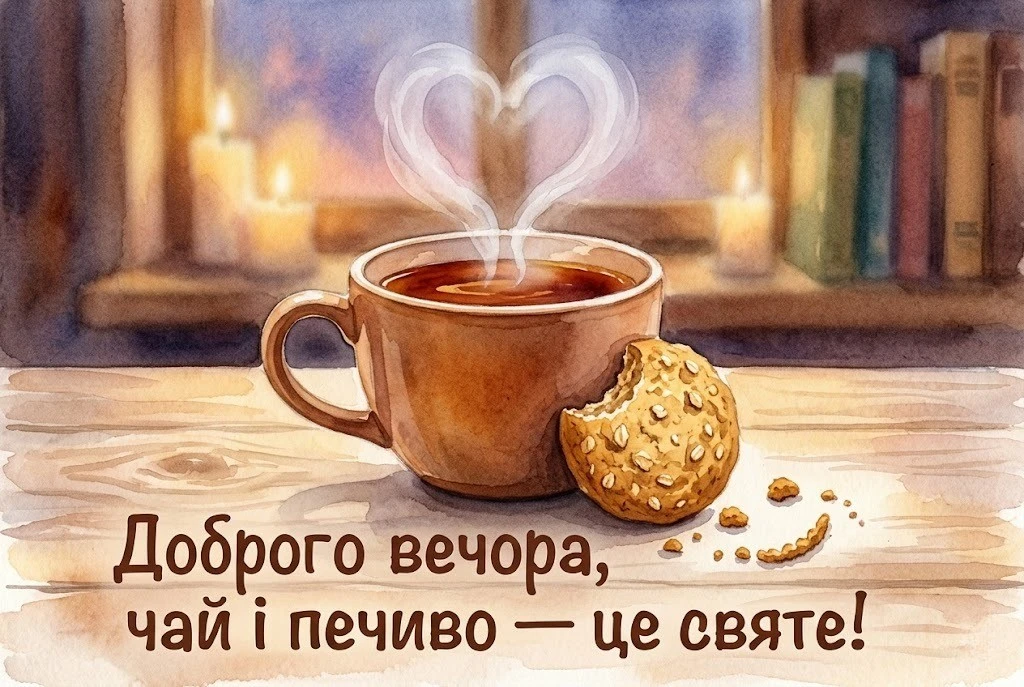 Доброго вечора, тихої ночі: душевні та кумедні картинки для затишного настрою