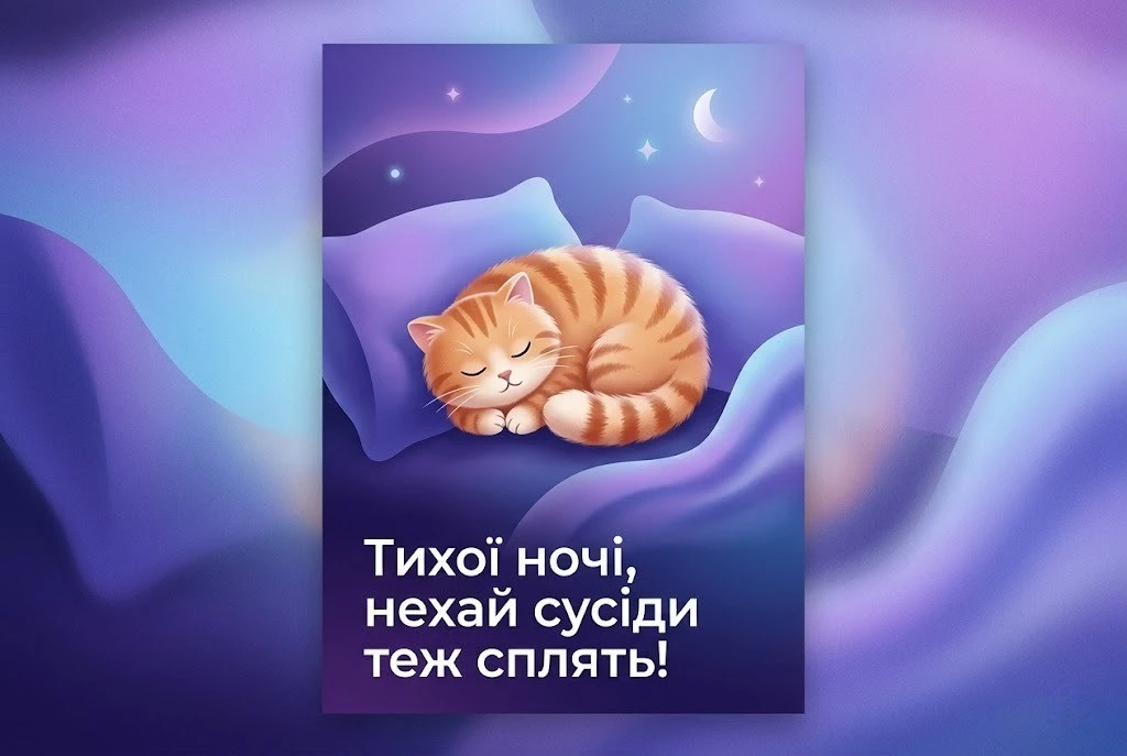 Доброго вечора, тихої ночі: душевні та кумедні картинки для затишного настрою