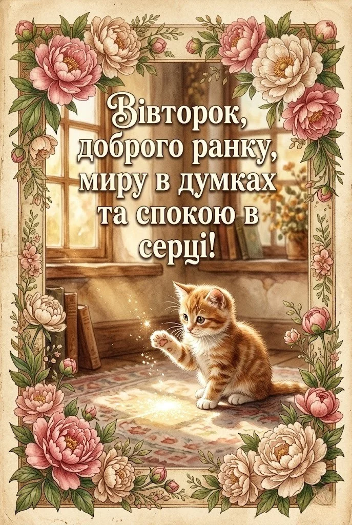 Вівторок, доброго ранку: душевні картинки та прикольні листівки для позитивного настрою