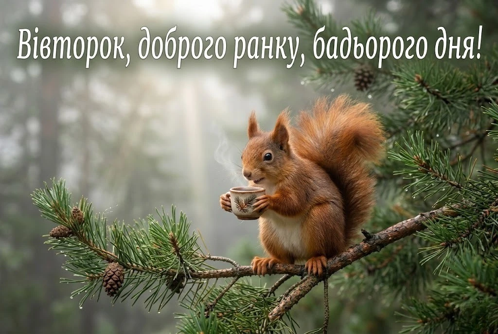 Вівторок, доброго ранку: душевні картинки та прикольні листівки для позитивного настрою