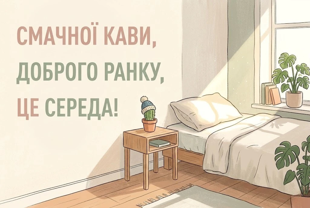 Середа доброго ранку та найкращі картинки з душевними побажаннями для гарного настрою