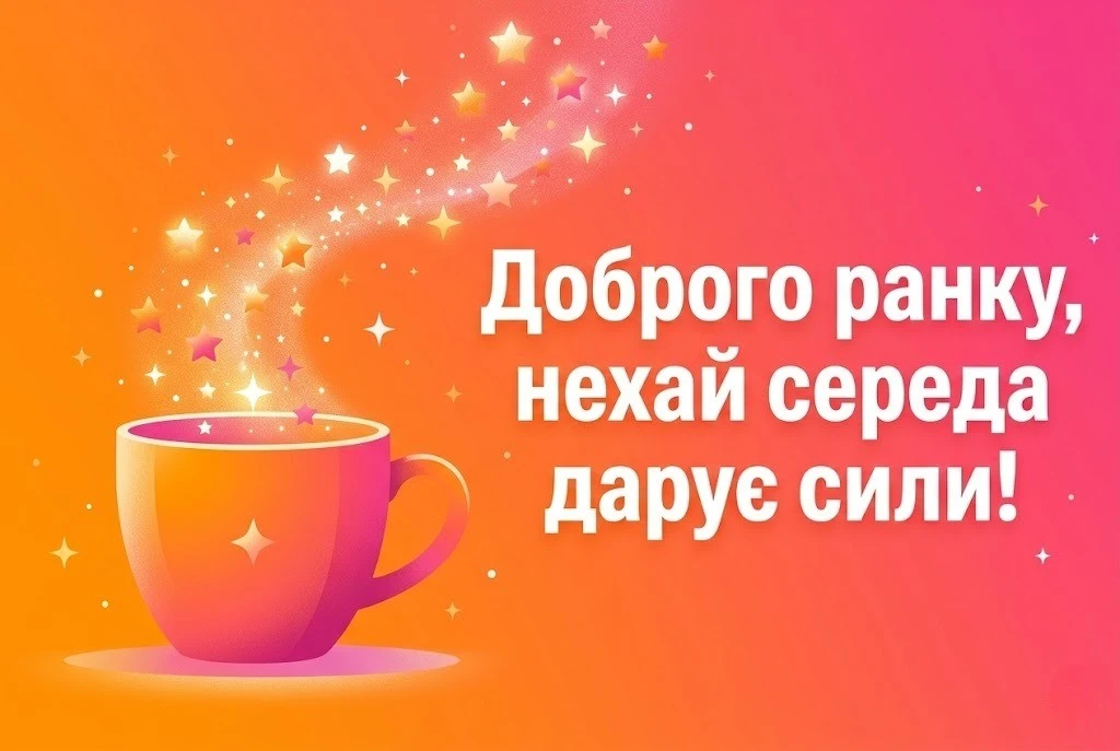 Середа доброго ранку та найкращі картинки з душевними побажаннями для гарного настрою