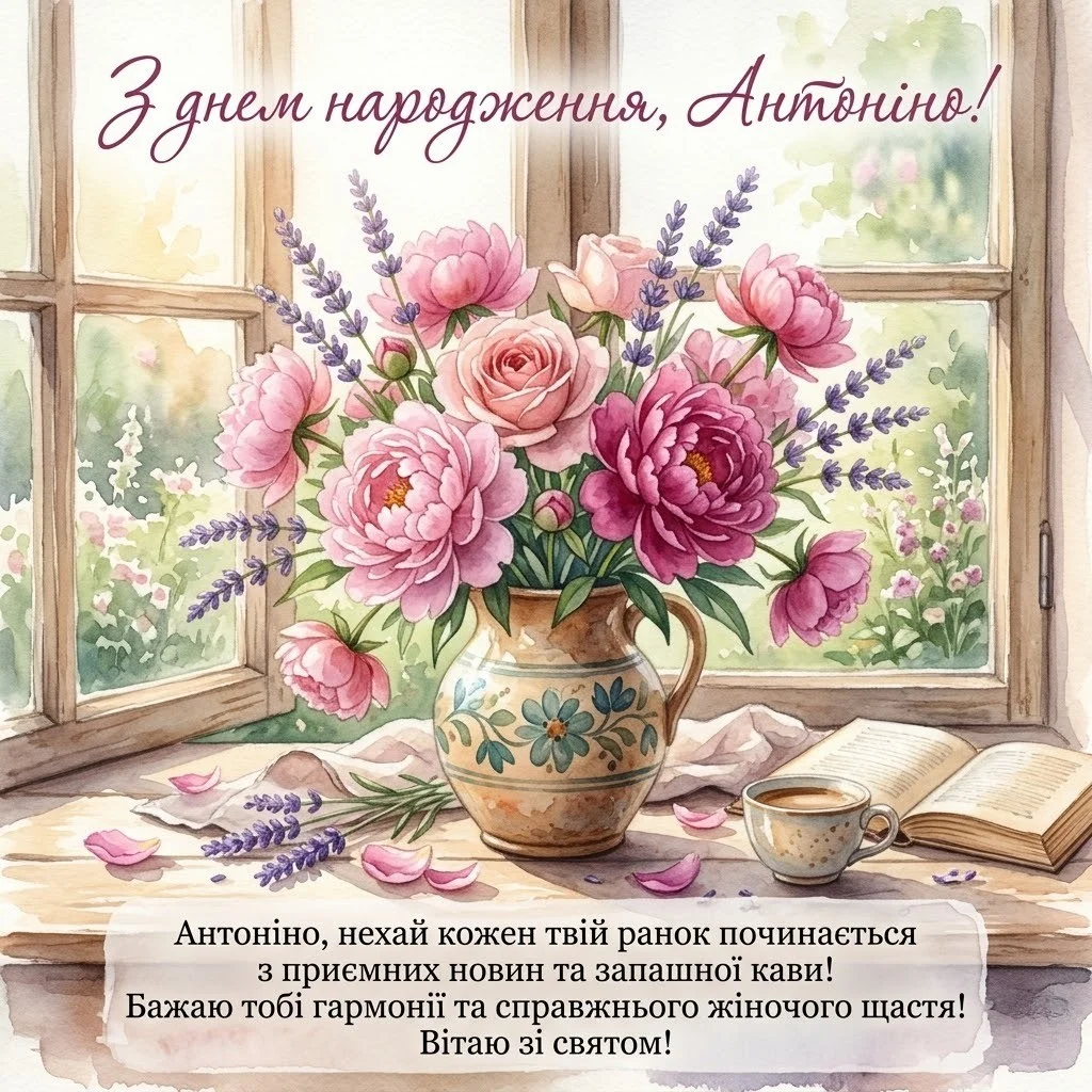 Найкращі привітання з днем народження для Антоніни