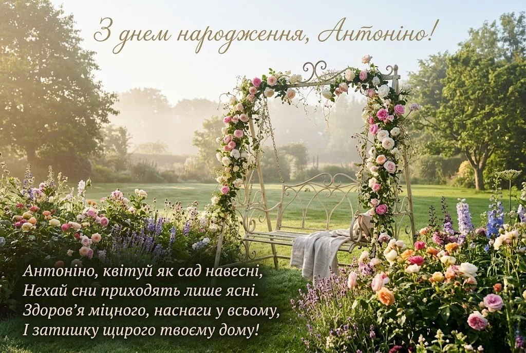 Найкращі привітання з днем народження для Антоніни