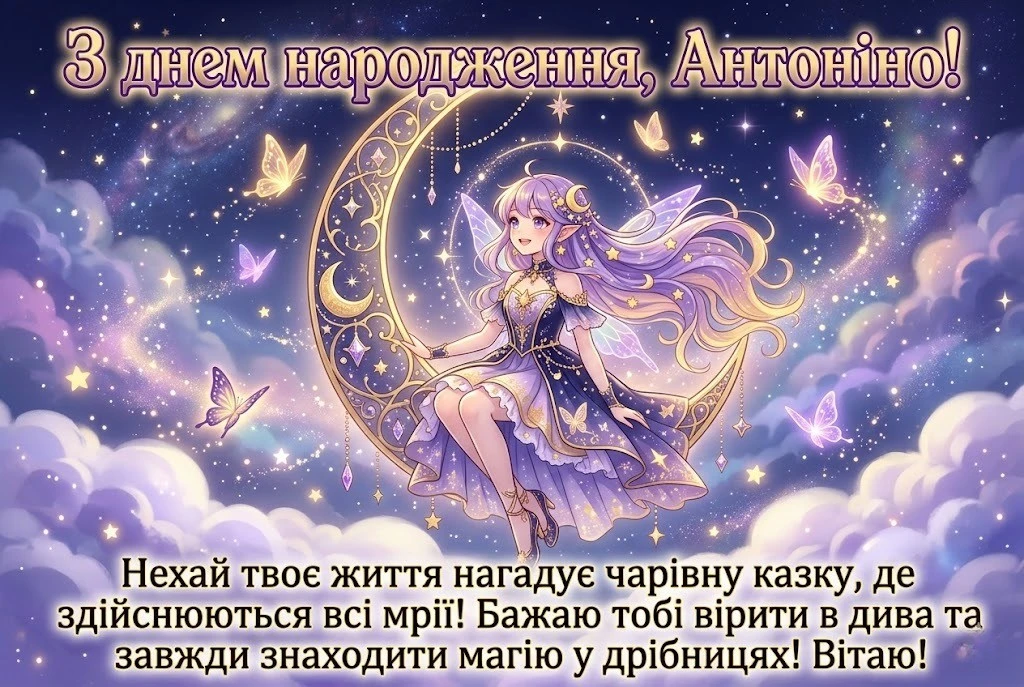 Найкращі привітання з днем народження для Антоніни