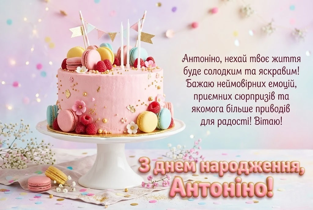 Найкращі привітання з днем народження для Антоніни