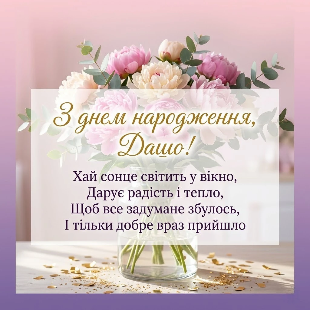 Дашуля, зі святом! Підбірка душевних побажань для іменинниці