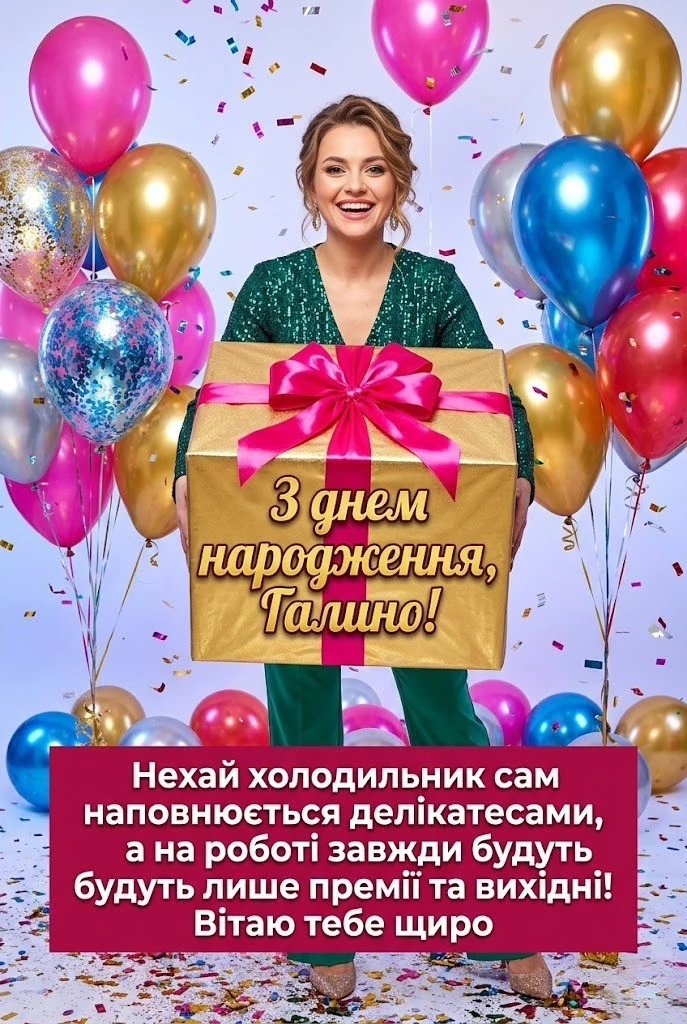 Привітання з днем народження Галино: від щирого серця до самих зірок