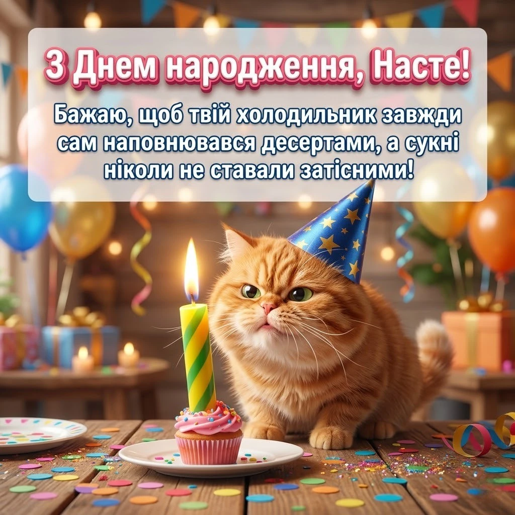 Найкращі привітання з днем народження для Насті: від романтики до офіційних слів