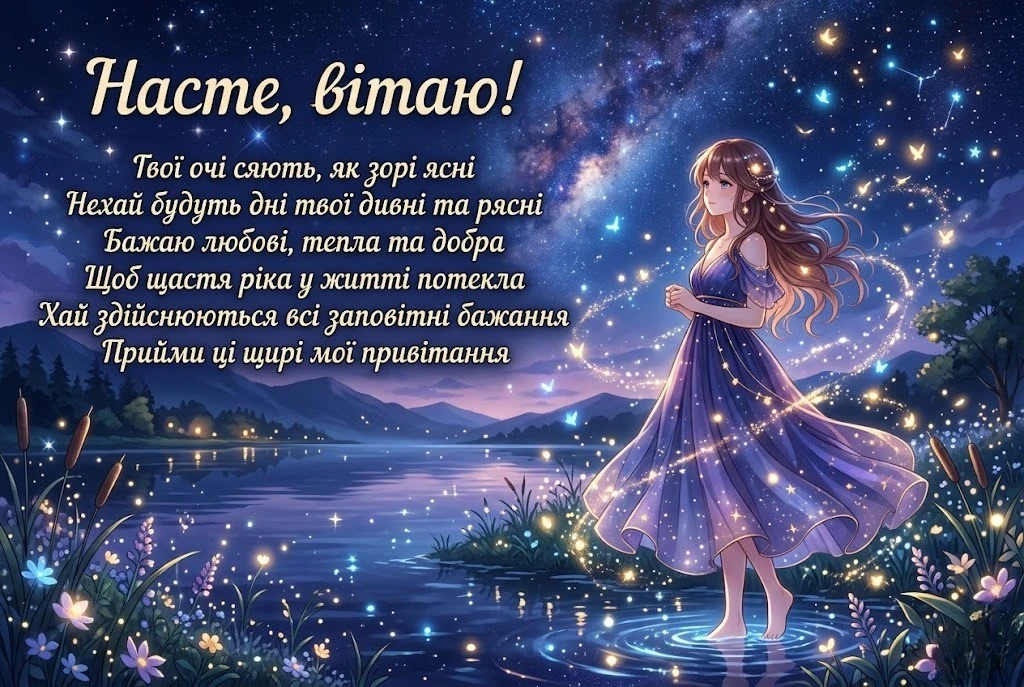 Найкращі привітання з днем народження для Насті: від романтики до офіційних слів