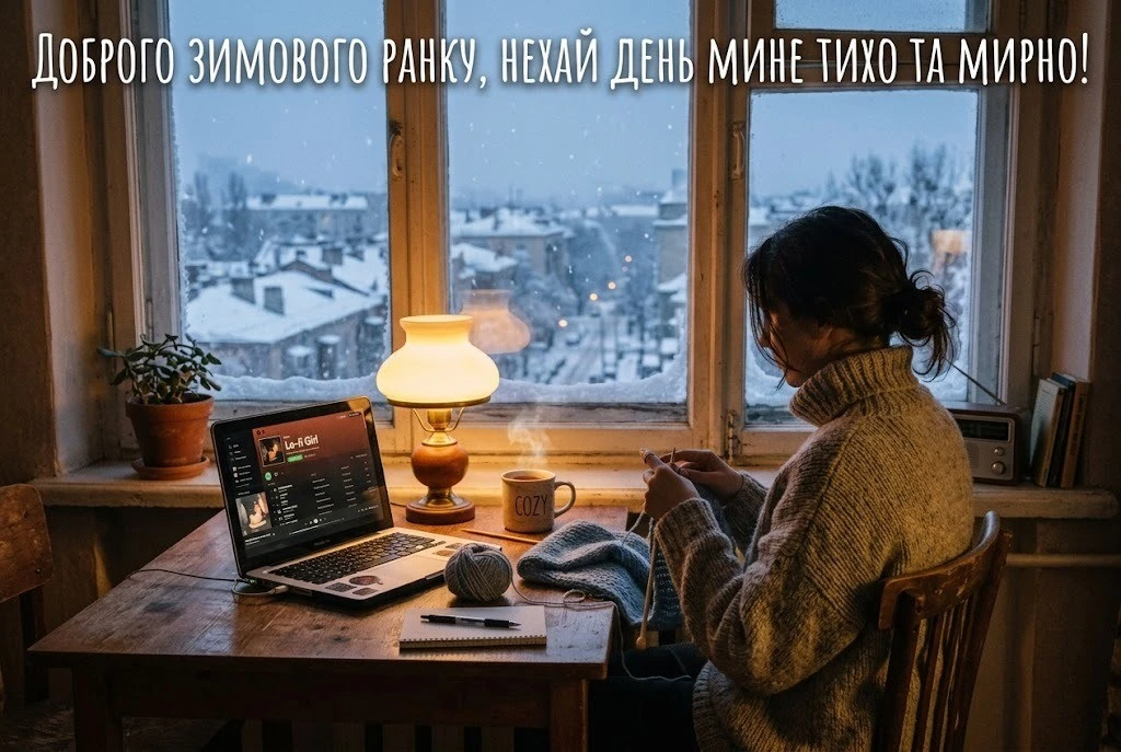Мирного неба та доброго зимового ранку українською: душевні побажання та красиві листівки