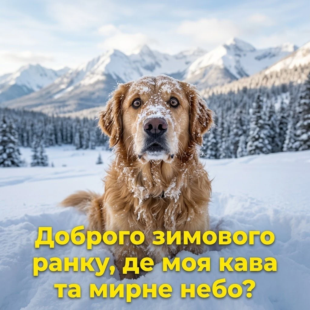 Мирного неба та доброго зимового ранку українською: душевні побажання та красиві листівки