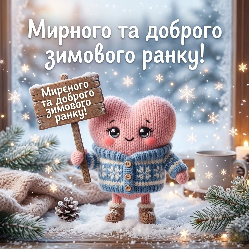 Мирного неба та доброго зимового ранку українською: душевні побажання та красиві листівки