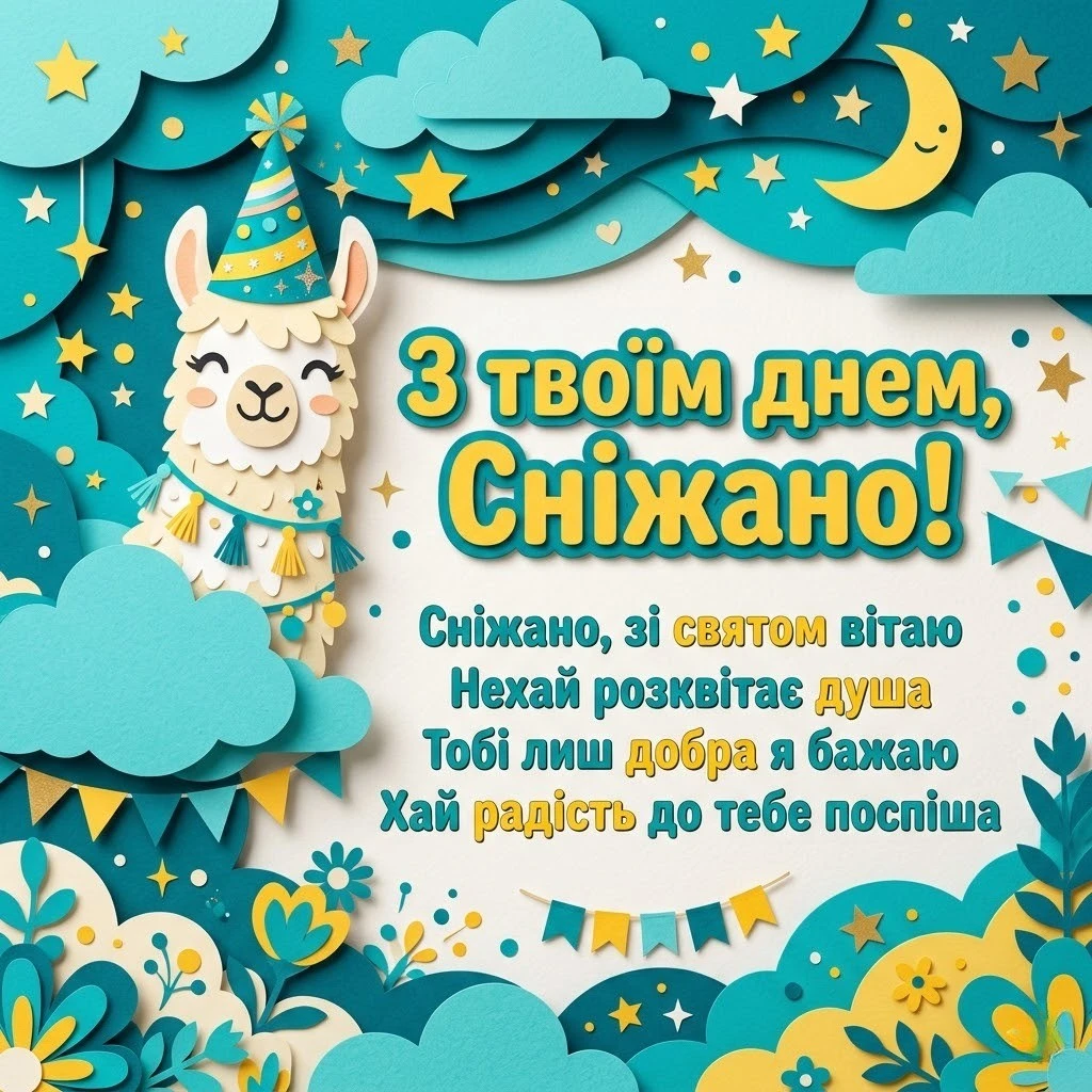З днем народження, Сніжаночко! Зворушливі побажання для найрідніших