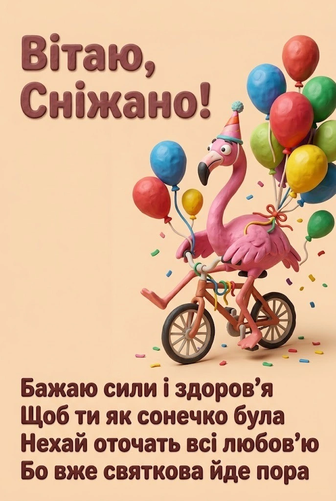 З днем народження, Сніжаночко! Зворушливі побажання для найрідніших