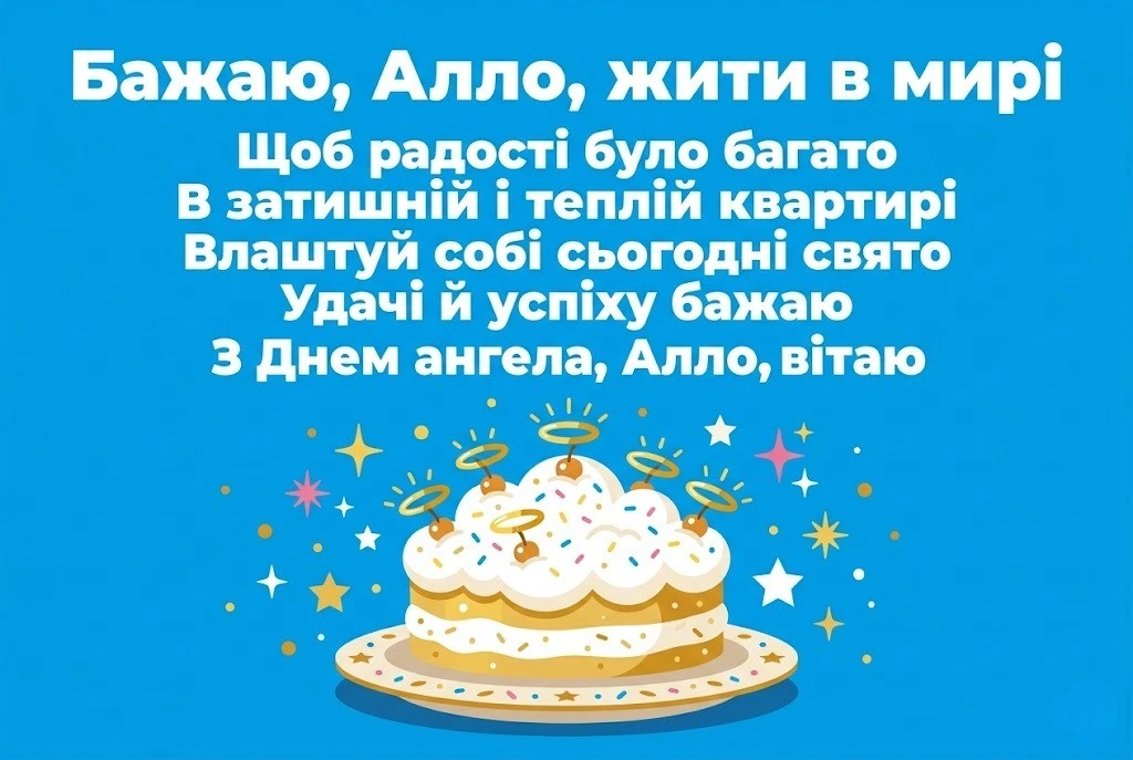 З днем ангела, Аллочко! Поезія та проза для особливого свята