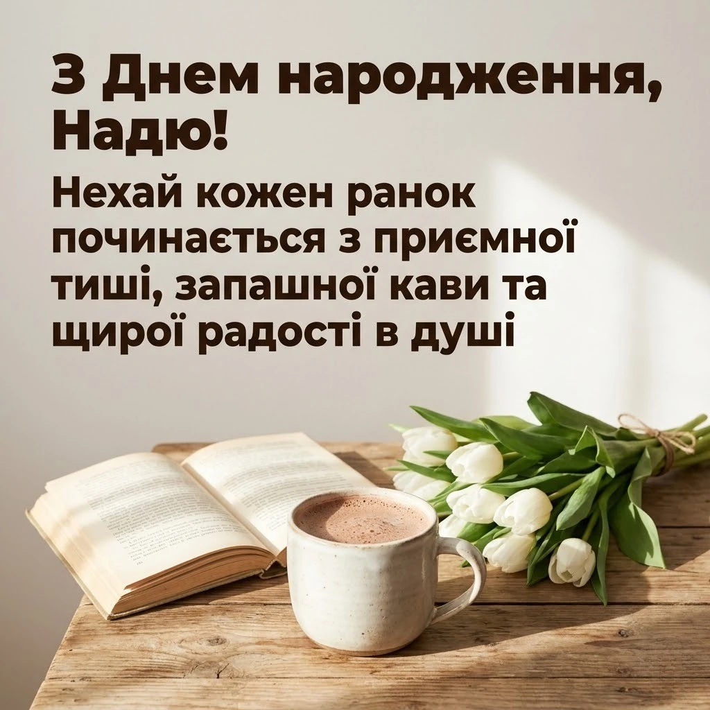 Дорога Надю, вітаємо! Красиві слова та віршовані рядки для іменинниці