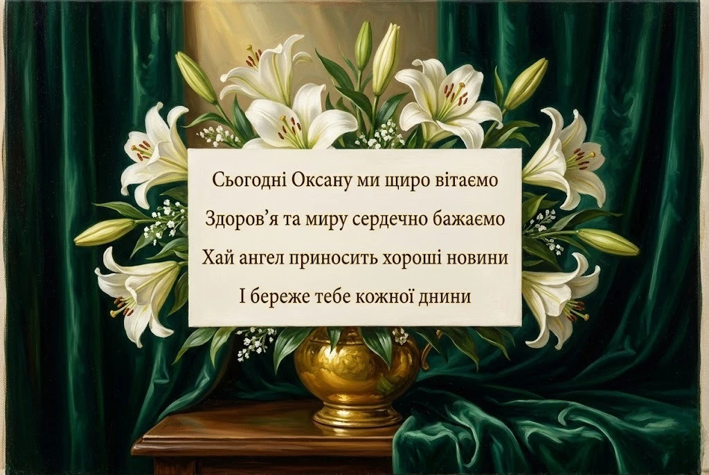 Найкращі побажання для Оксани в день її небесної покровительки
