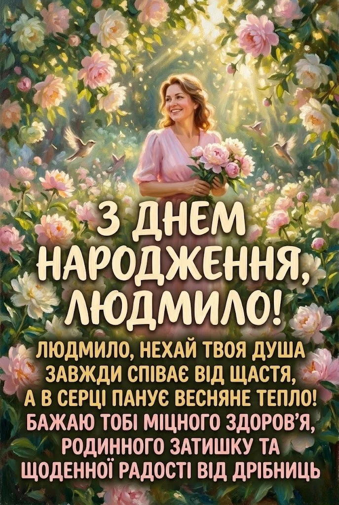 Людмило, зі святом! Незабутні привітання для особливої жінки