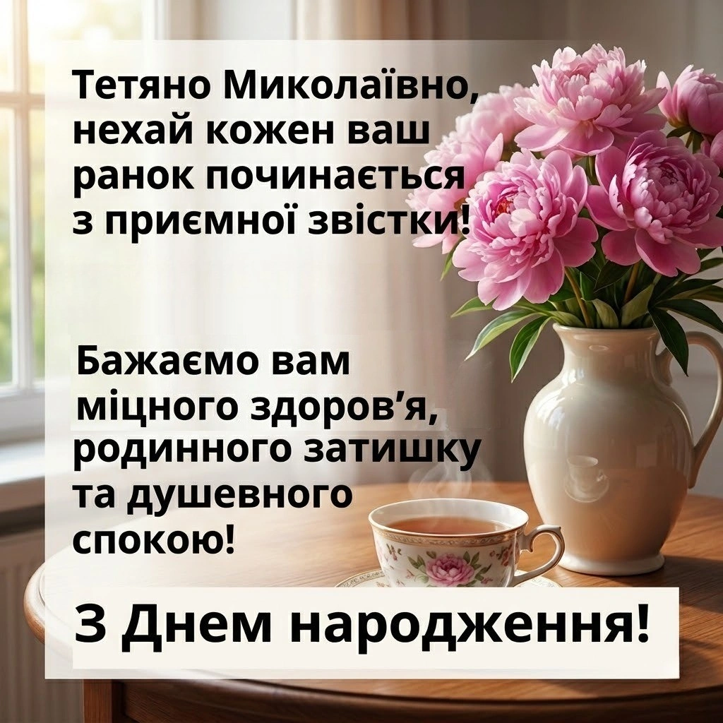 Тетяно Миколаївно, зі святом! Підбірка душевних привітань на будь-який смак