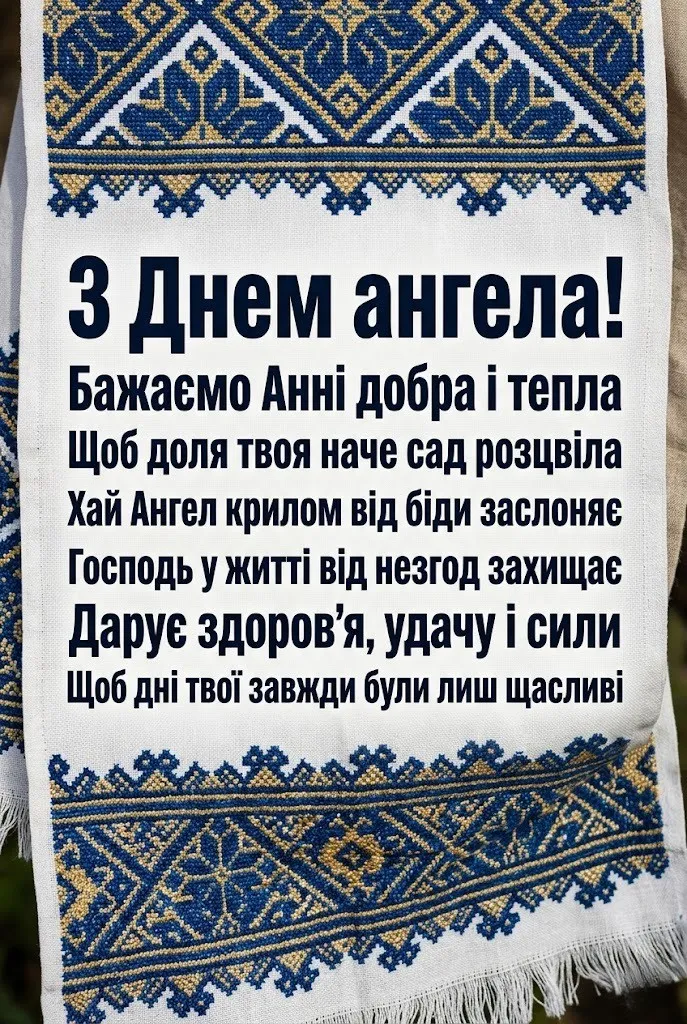 Матусю Анно, з днем ангела! Побажання здоров’я, любові та миру