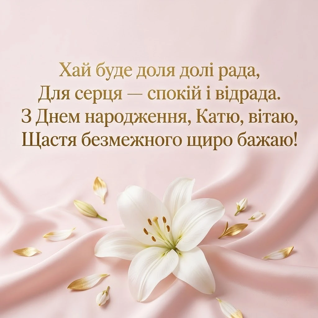 Катрусі з любов’ю: щирі привітання та святкові картинки до дня народження