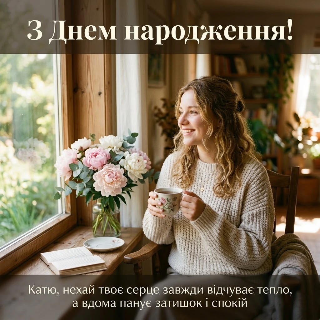 Катрусі з любов’ю: щирі привітання та святкові картинки до дня народження