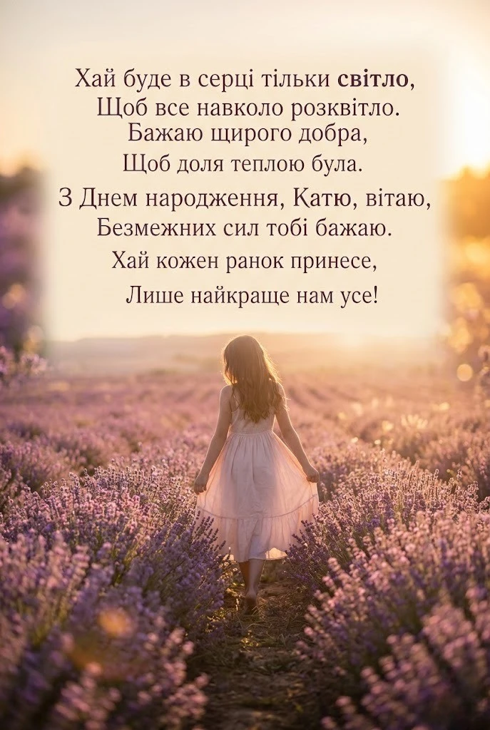 Катрусі з любов’ю: щирі привітання та святкові картинки до дня народження