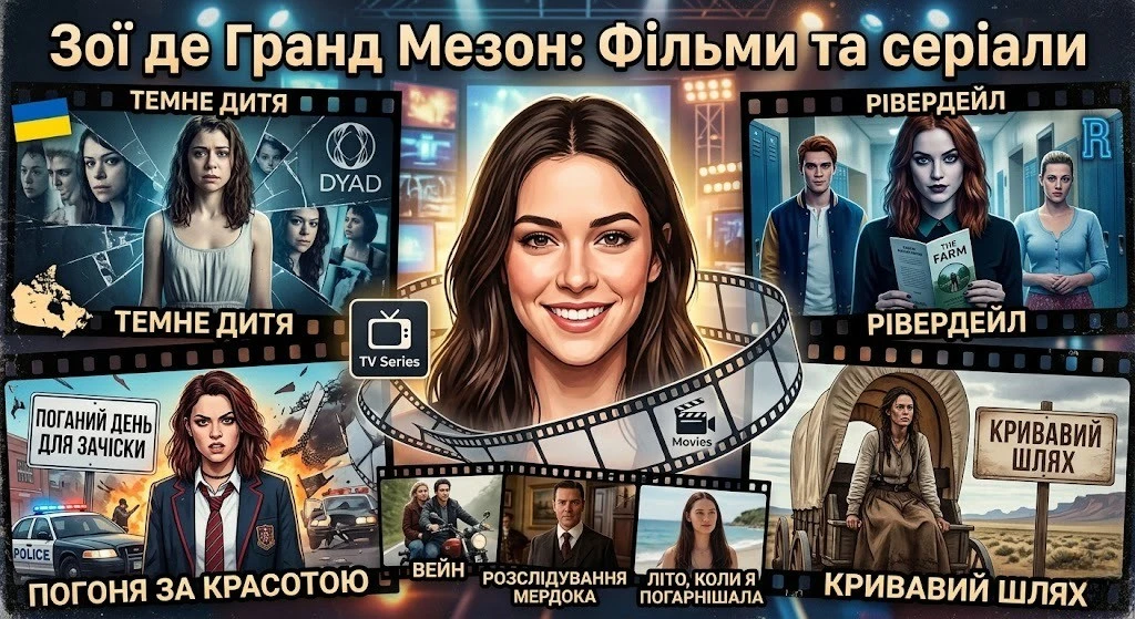 Що подивитися з Зої Де Гранд Мезон: Найкращі трилери та драми.